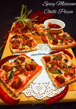 A picture of Spicy Mexican Chili Pizza.