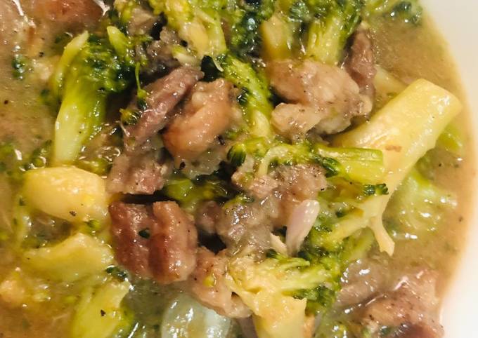 How to Make Any-night-of-the-week Peppered Beef Broccoli in Gravy >> Quick Cook Beef Tapa Idea
