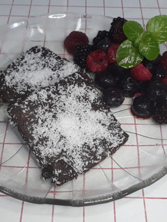 Una foto de Brownies sin harina y sin azúcar