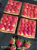 Tartitas de fresa con crema de mascarpone y nata