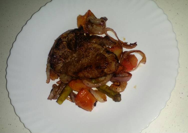 Recipe of Speedy Beef steak with veg#eid kay pakwan