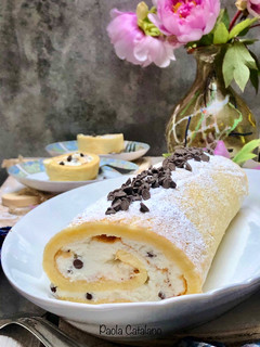 Foto di Rotolo di ricotta e gocce di cioccolato
