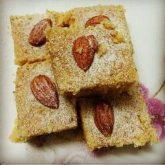 A picture of Badami rava barfi.