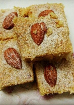 A picture of Badami rava barfi.