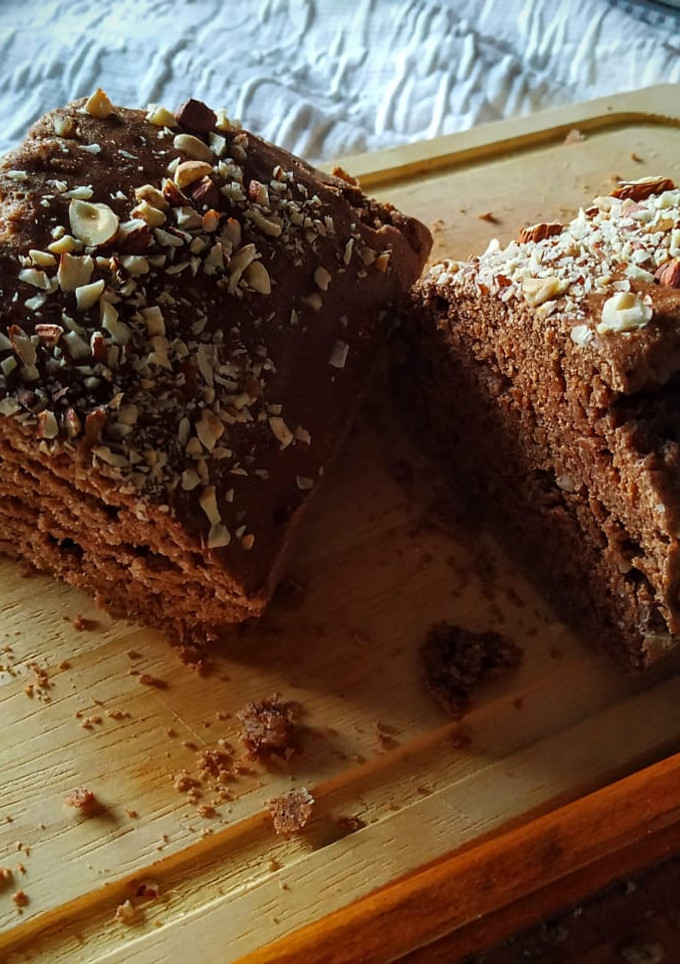 Una foto de Budín de algarroba integral y sin azúcar