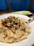Spirelli mit gebratenen Pilzen