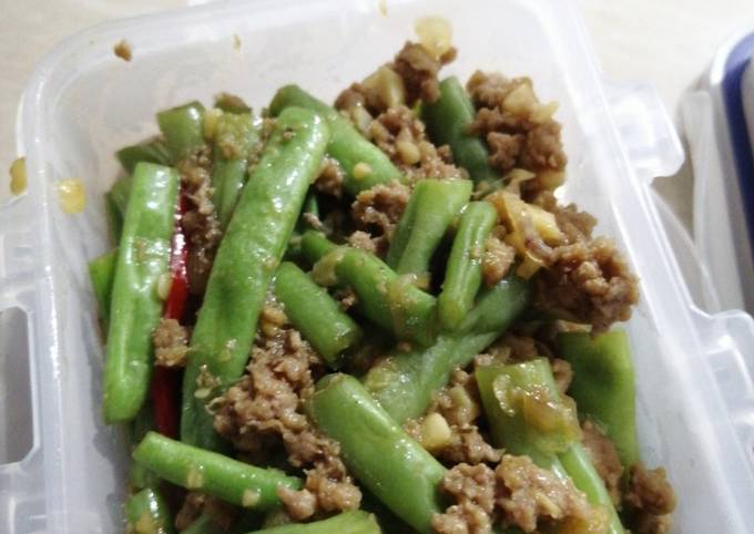 Resep Tumis buncis daging giling oleh Ira, bundanya anak-anak - Cookpad