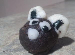 Una foto de Trufas de oreo o tritón con chocolate blanco