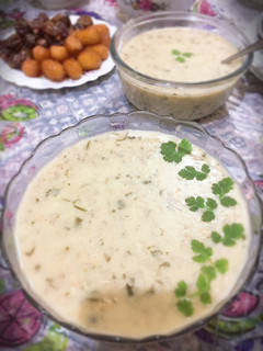 عکسی از دستور سوپ شير و قارچ