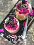 Horlicks Mousse Topped with Dragonfruit & Oreo Crumbs