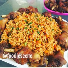 Nigeria party jollof with vegetables A picture of Nigeria party jollof with vegetables.