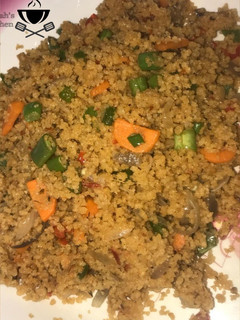 A picture of Couscous and vegies jollof.