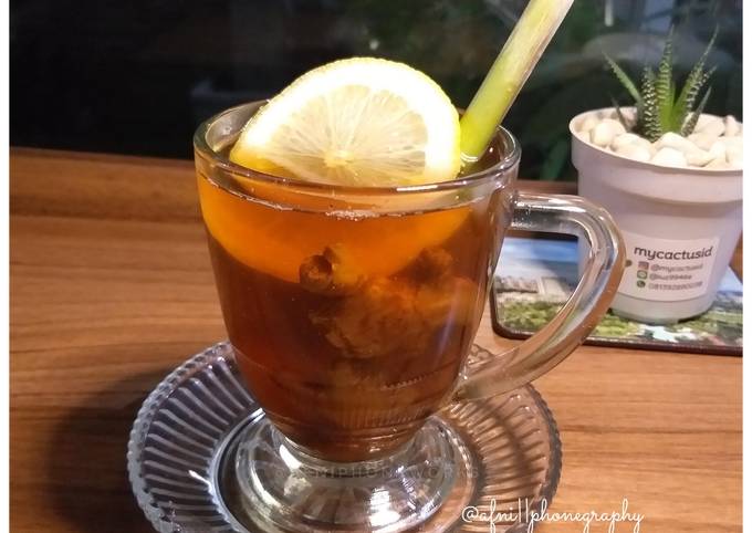 Resep buat Teh Jahe Lemon Sereh ☆Minggu 12☆ dijamin nikmat