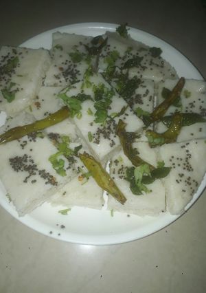 A picture of Whaite dhokla👌👌.