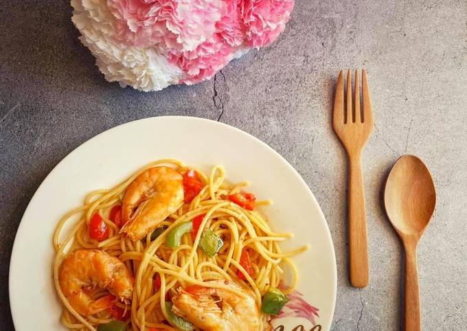 Resipi Spaghetti Aglio Olio Oleh Dyakakgerl Cookpad