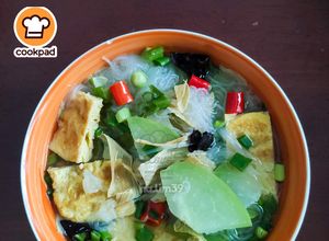 Gambar Sayur Rebus Labu Siam Dengan Telur Dadar