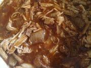 A picture of pulled pork crock pot