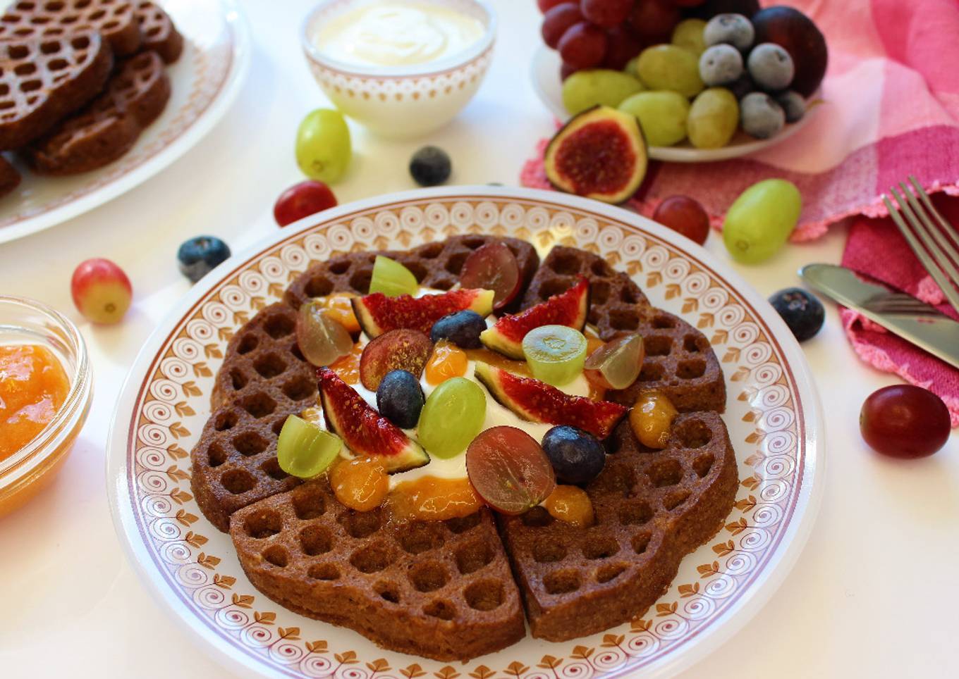 Gofres de Cacao fit en microondas