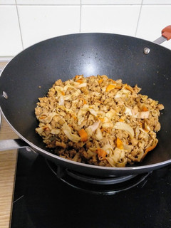 Una foto de Experimentando: migas pastoriles con soja texturizada (en vez de pan)