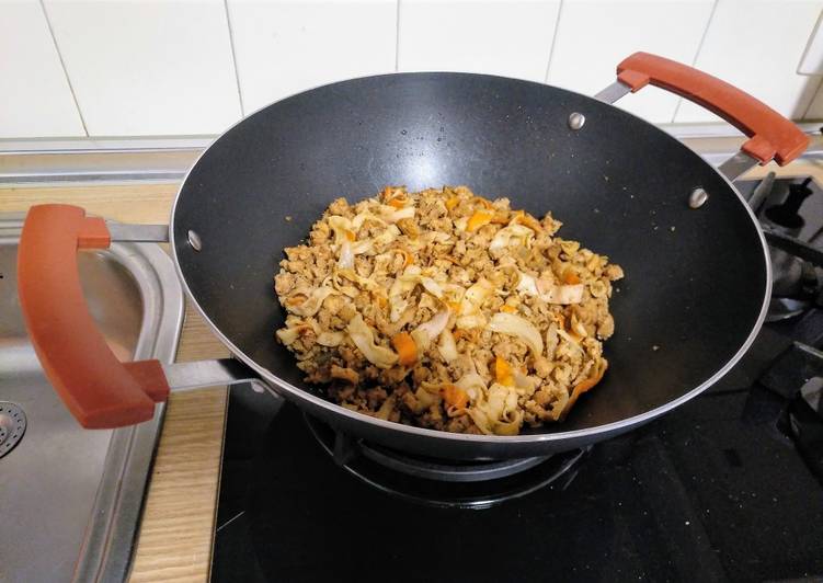 Experimentando: migas pastoriles con soja texturizada (en vez de pan)