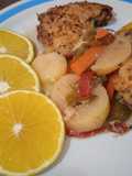 Pollo a la naranja en olla de cocción lenta