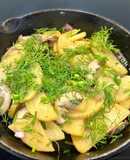 Khoai Tây Xào Nấm, Thì Là (Món Chay)