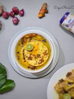Foto resep Opor Telur Ceplok pakai Bumbu Dasar Kuning