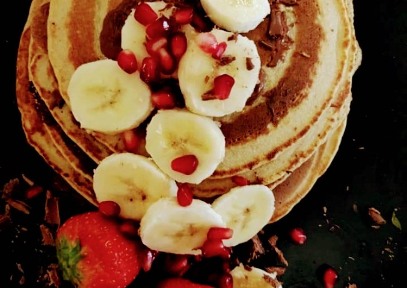Banana chocolate pancake