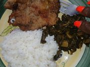 A picture of smothered pork chops