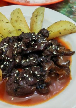 Foto resep Beef steak slice lada hitam