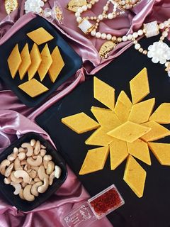 કેસર કાજુ કતરી (Kesar kaju katli recipe in Gujarati) રેસીપી મુખ્ય ફોટો