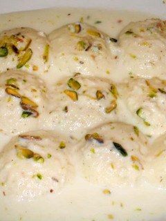 A picture of Bread rasmalai recipe |rasmalai with milkmaid |instant rasmalai.