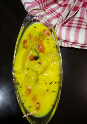 A picture of Ambila vegetable Kadhi.