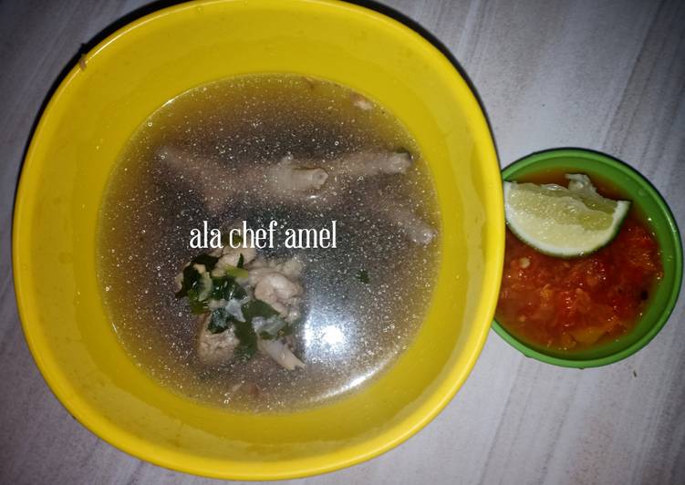 Langkah Mudah untuk Menyiapkan Sup ayam ala pak min Klaten by Chef amel yang Lezat