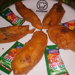 A picture of Hari mirch pakorde.