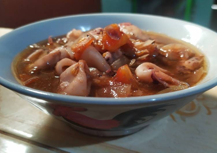 Resep 4. Cumi Saus Tiram (Asam Manis Pedas) yang Menggugah Selera