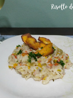 Una foto de Risotto de verduras