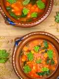 Sopa de fideo codito con espinaca