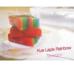 A picture of Kue Lapis Rainbow.