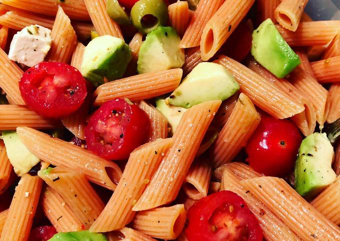 Salade de pĂątes de lentilles corail đ„