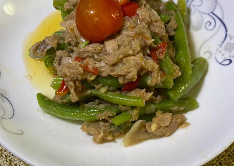 Tumis buncis saus tuna 🍳