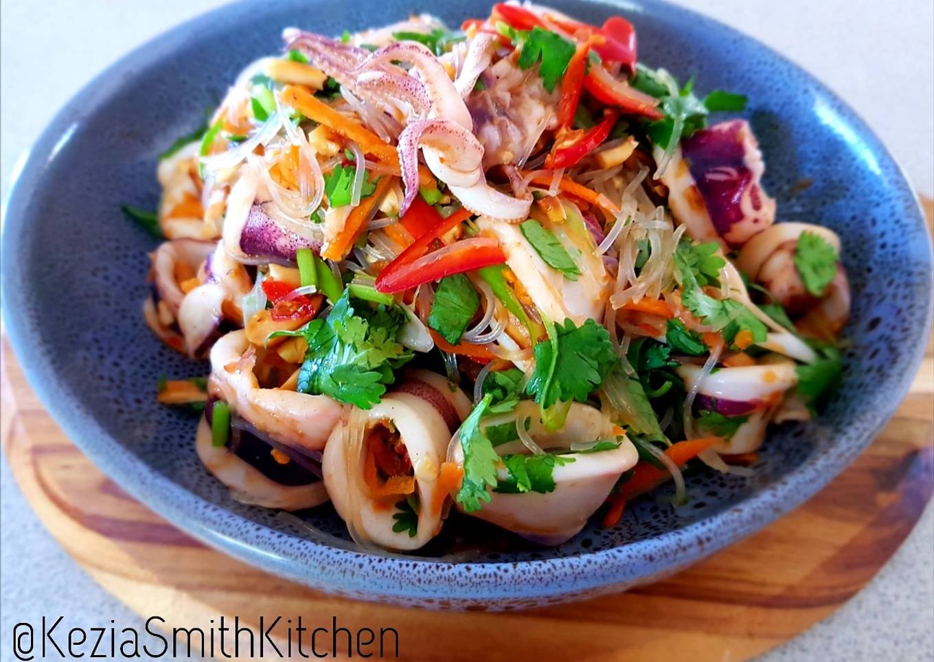 Spicy squid salad