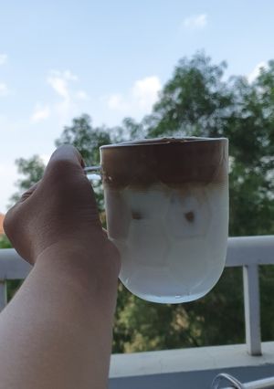 Hình của món Cà phê Dalgona kem trứng.