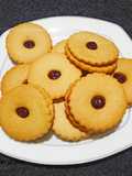 Raspberry sable cookies..