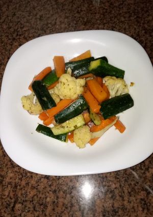 A picture of Sauteed crunchy vegetables #Author marathon.