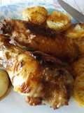 Alones de pavo asadas con cítricos y ron