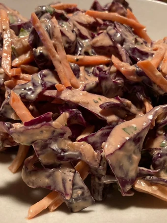 Manera fácil Hacer Ensalada Coleslaw a la japonesa  que Delicioso