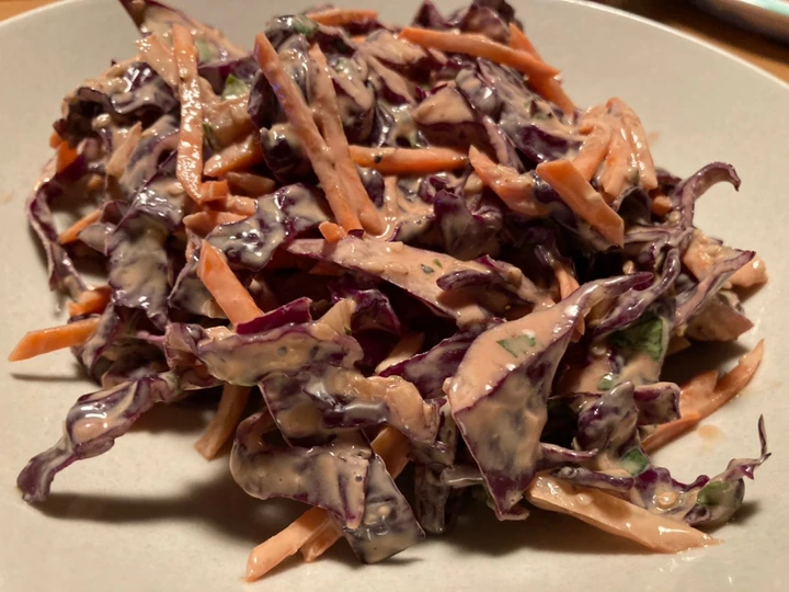 Manera fácil Hacer Ensalada Coleslaw a la japonesa  que Delicioso