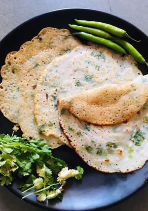 A picture of Rice flour chilla.