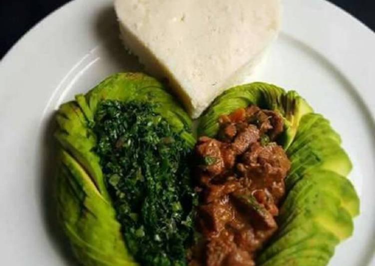 Beef wet fry with Ugali